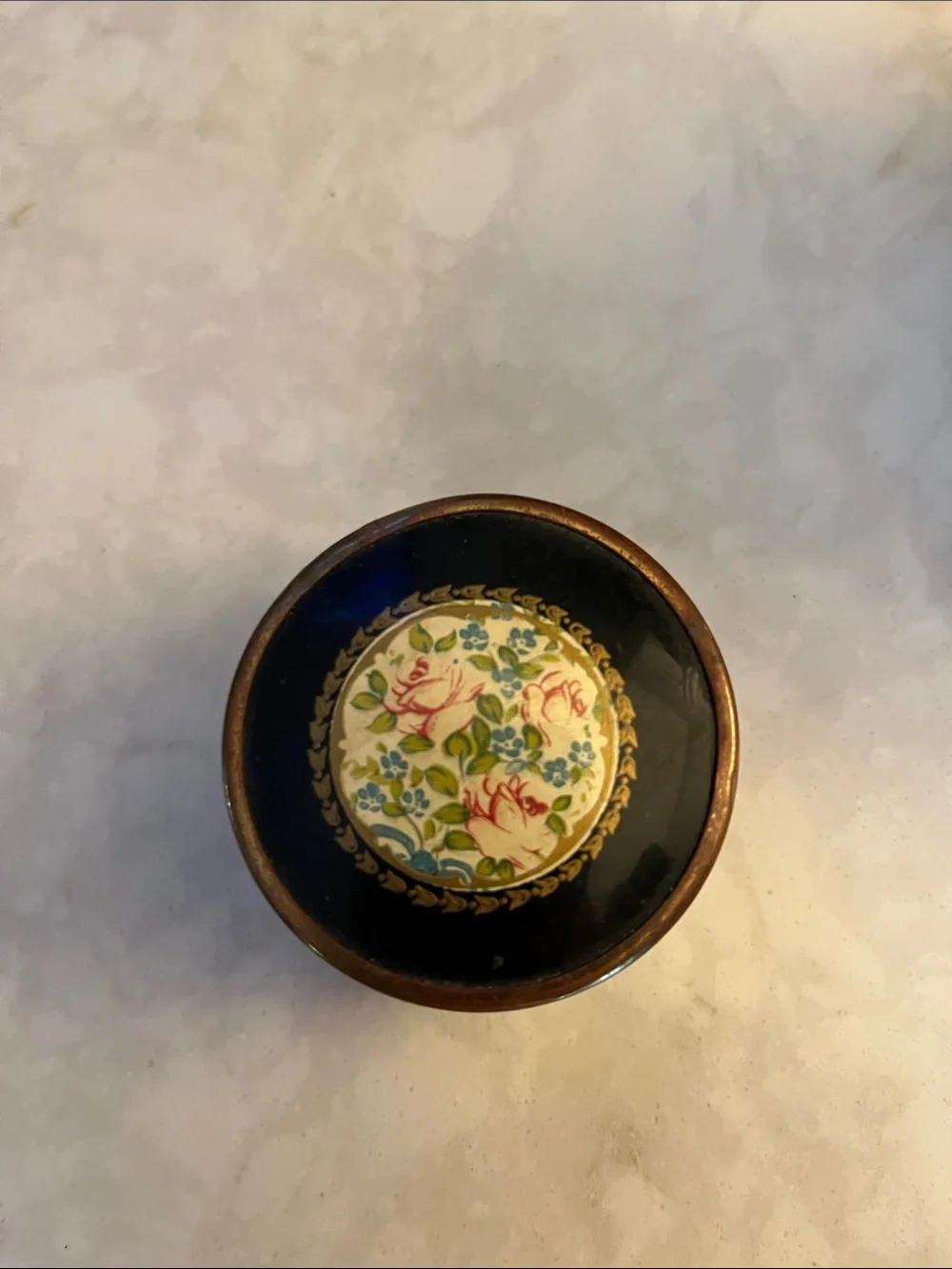 Vintage cut crystal and ornate silver plate lid vanity jar and small floral jar